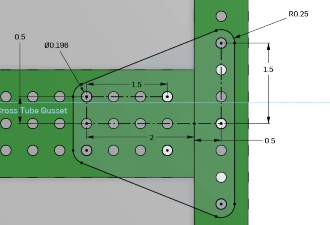 Manually defined mounting holes